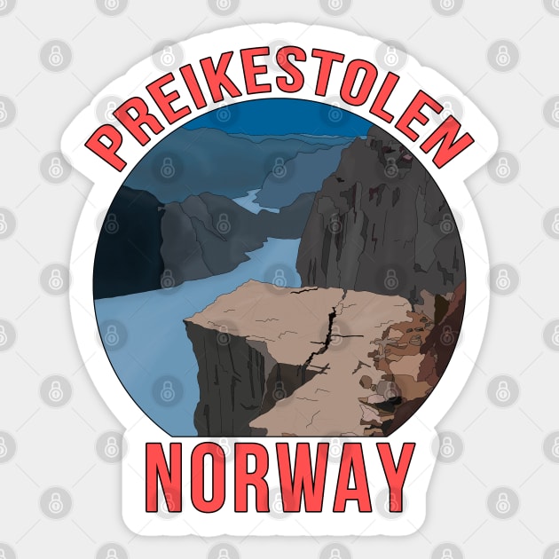 Preikestolen Norway Sticker by DiegoCarvalho